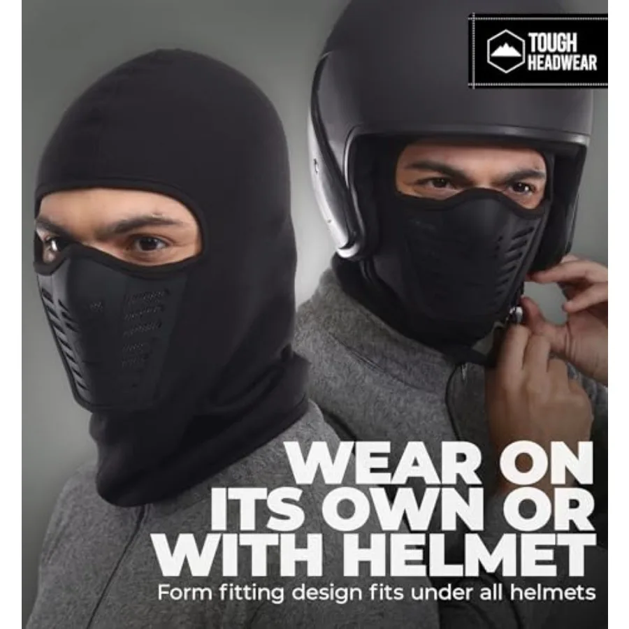 Máscara de esqui balaclava para clima frio extremo, atividades ao ar livre, máscara facial com isolamento térmico e aberturas de ar respiráveis para o inverno