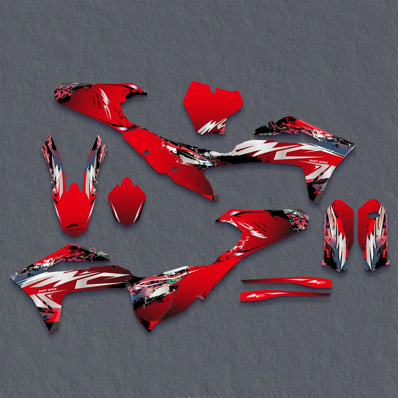 

For GasGas 2021 2022 2023 MC 125 MC 250 MC 300 MC250F MC350F MCF 450 Motorcycle Fairing Graphics Background Decals Sticker Kit