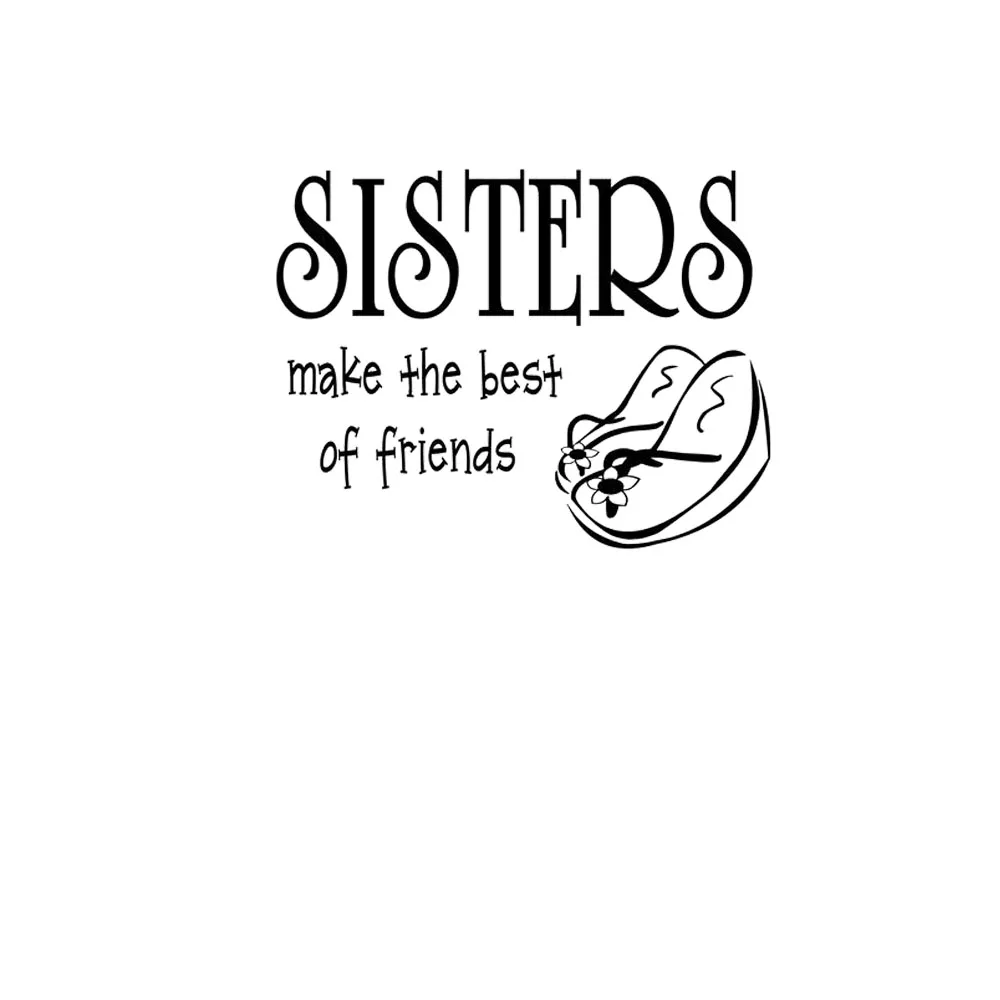 Sisters Wall Sticker Home Art Mural Design Vinyl Kids Nursery Baby Room Decor Wall Decoration
