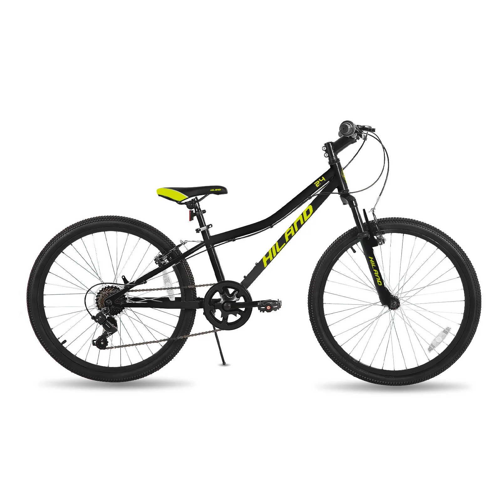 Hiland 24 inch mountainbike voor kinderen van 7 jaar, voorverende vork, kinderfietsen voor jongens, meisjes, meerdere kleuren