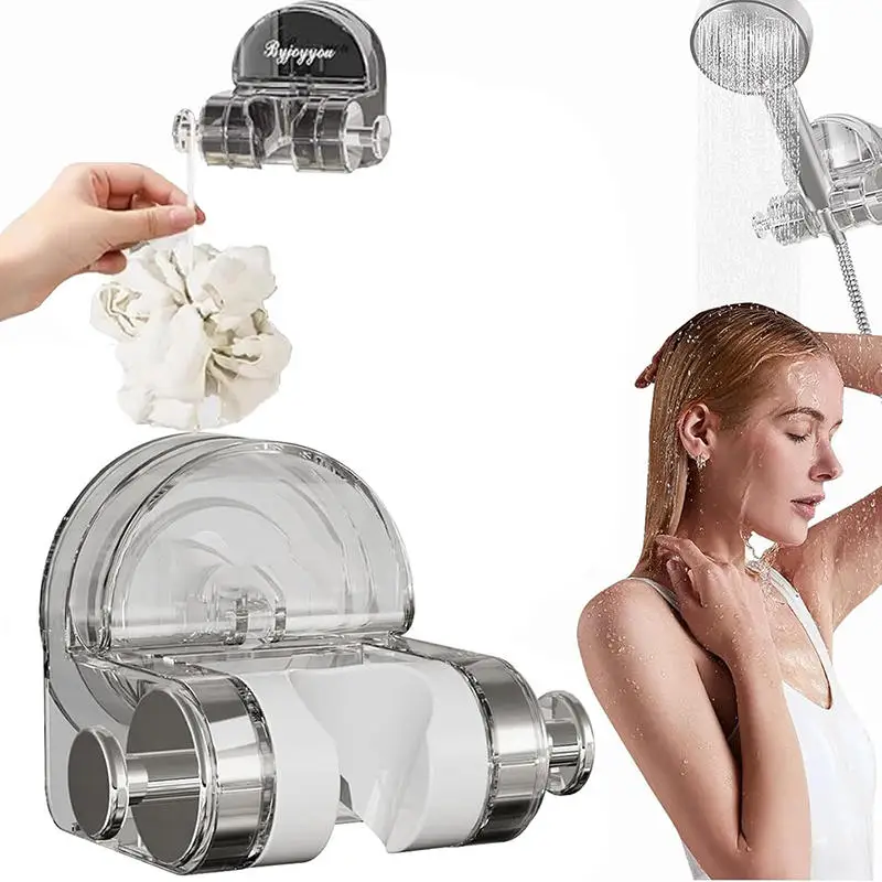 Shower Holder Suction Cup Holder Adjustable Showerhead Holder ABS Shower Rail Head Holder Bathroom Wall Mount NoDrilling Bracket