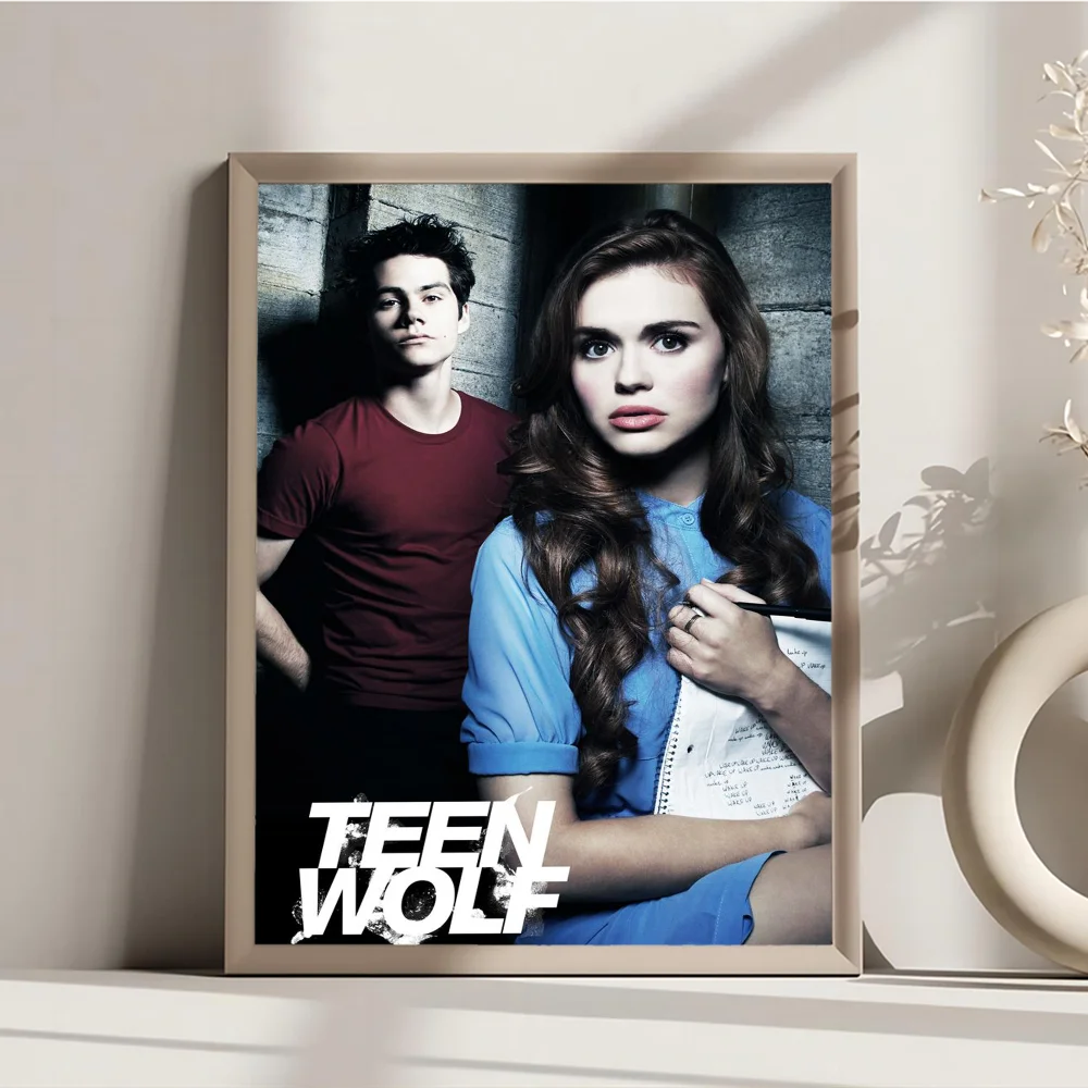 1PC 1PC Teen Wolf TV Show Poster Movie Sticky Posters Retro Kraft Paper Sticker DIY Room Bar Cafe Aesthetic Art Wall Painting