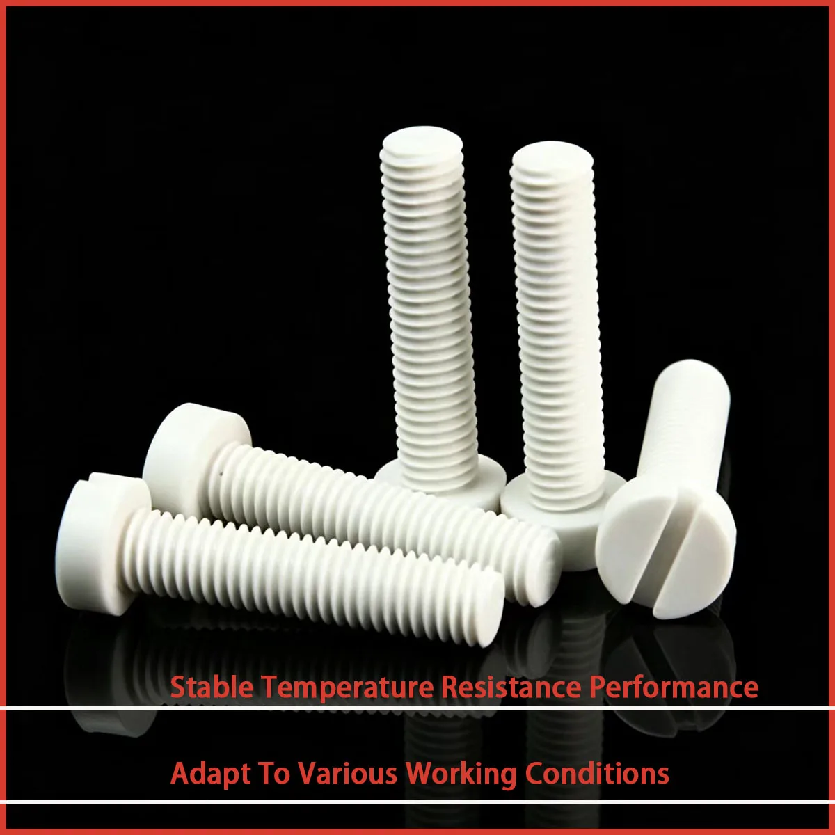 PP Plastic Slotted Round Head Screws M3 M4 M5 M6 M8 M12, Slot Pan Head Plastic Bolts Length 20 25 30mm Insulated Machine Screws