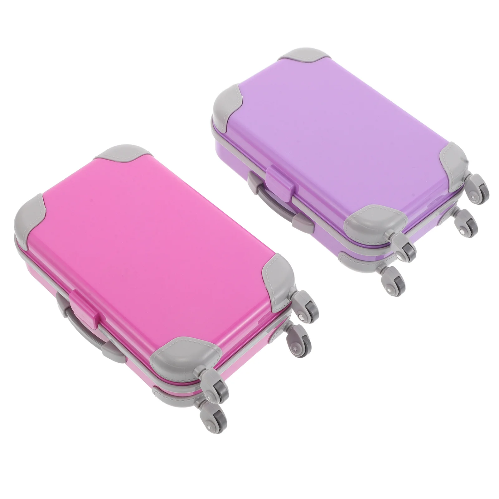 2pcs Suitcase 18 Inch Travel Accessories Hard Shell Pretend Play Set For Children Baby Suitcase