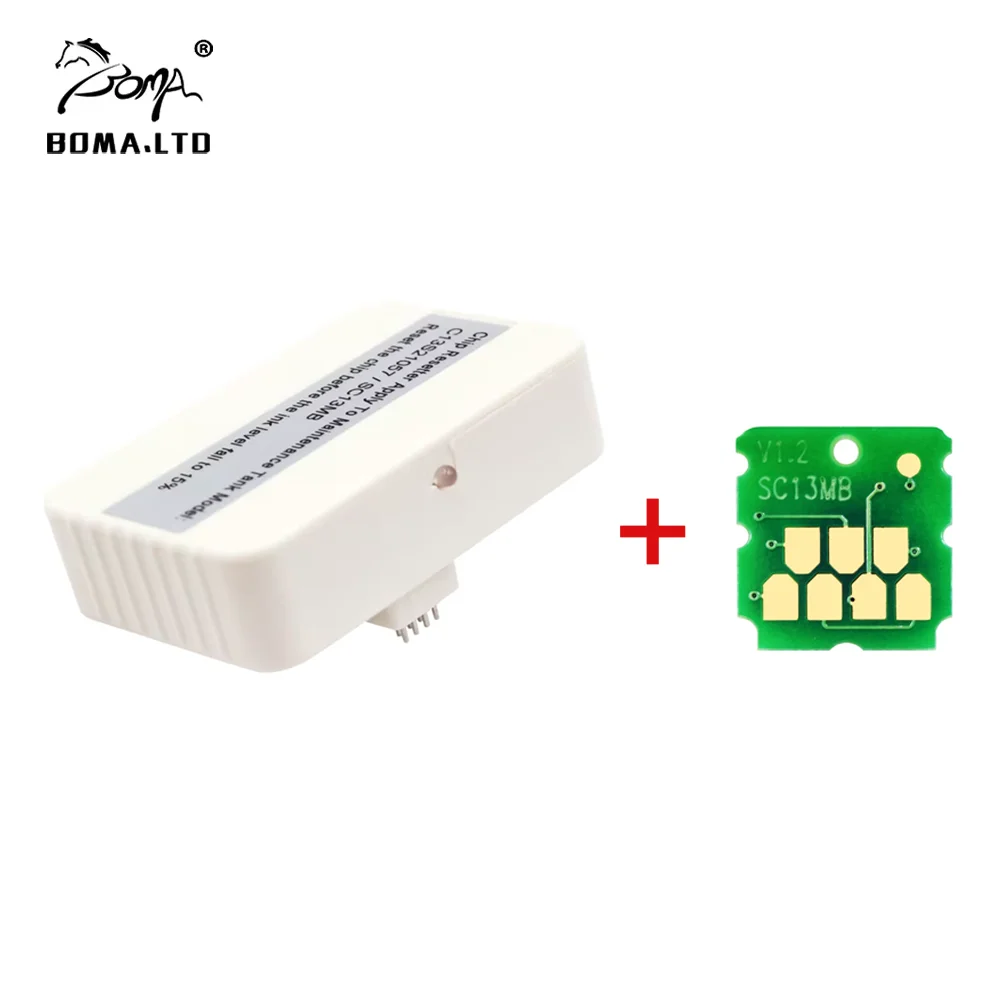 Reiniciador de chips de mantenimiento para Epson, Cartucho de tanque de caja de tinta de desecho, SC13MB, C13S210057, F570, F571, T3170, T5170, T3180