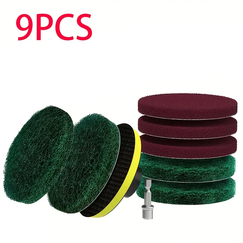 

Набор для чистки и полировки электрической плитки из 9 предметов — подходит для чистки ванной комнаты, душа, ванны, пола, настенной плитки