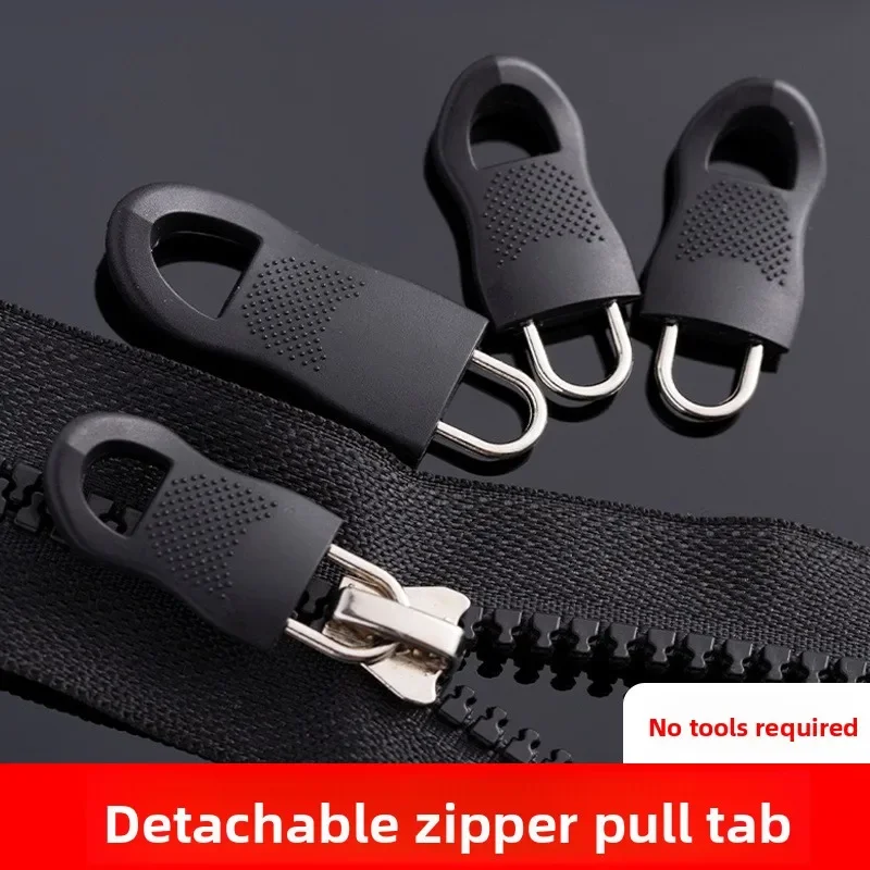 Ersatz-Reißverschlusszieher, werkzeuglos, für Kleidung, Koffer, Rucksack, abnehmbar, abtrennbar, Endverstellung – Detail 5