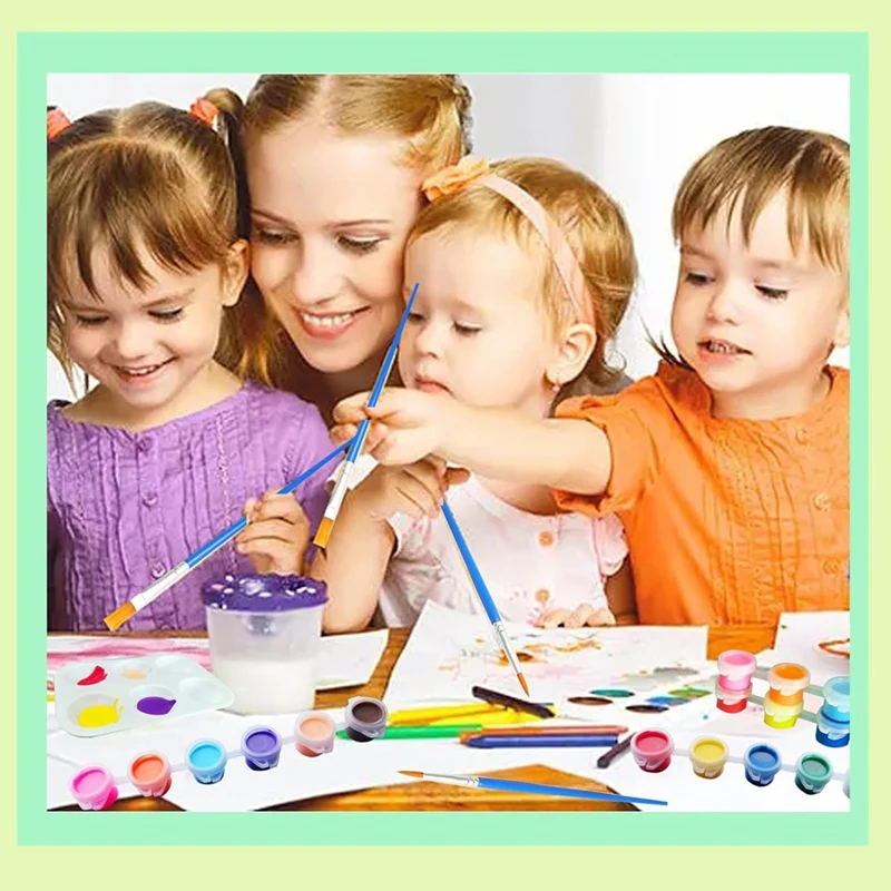 Ensemble de mini bandes de peinture acrylique pour enfants et adultes, idéal pour les fêtes d'anniversaire, les irritations à la maison, les cadeaux de chambre