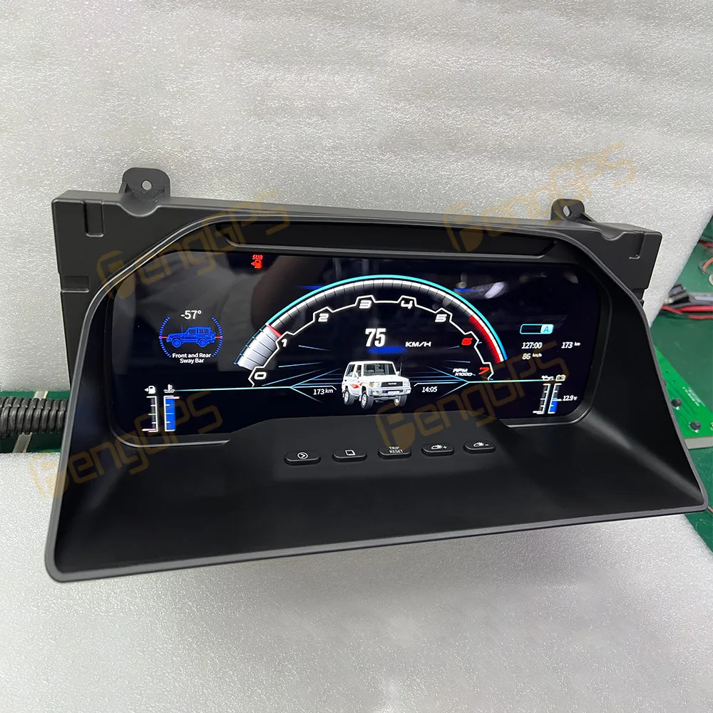 

12,3-дюймовый автомобильный ЖК-дисплей с цифровой приборной панелью для Toyota LC 70 71, 76, 79, 2005-2023, спидометр, виртуальный прибор, панель, кабина