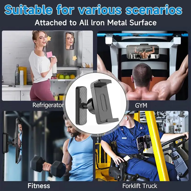 Magnetische Handyhalterung für Fitnessstudio 360 ° Rotierbarer Universeller Handyhalter für Freihändige Nutzung im Fitnessstudio, Auto, Küche und anderen Bereichen – Detail 7