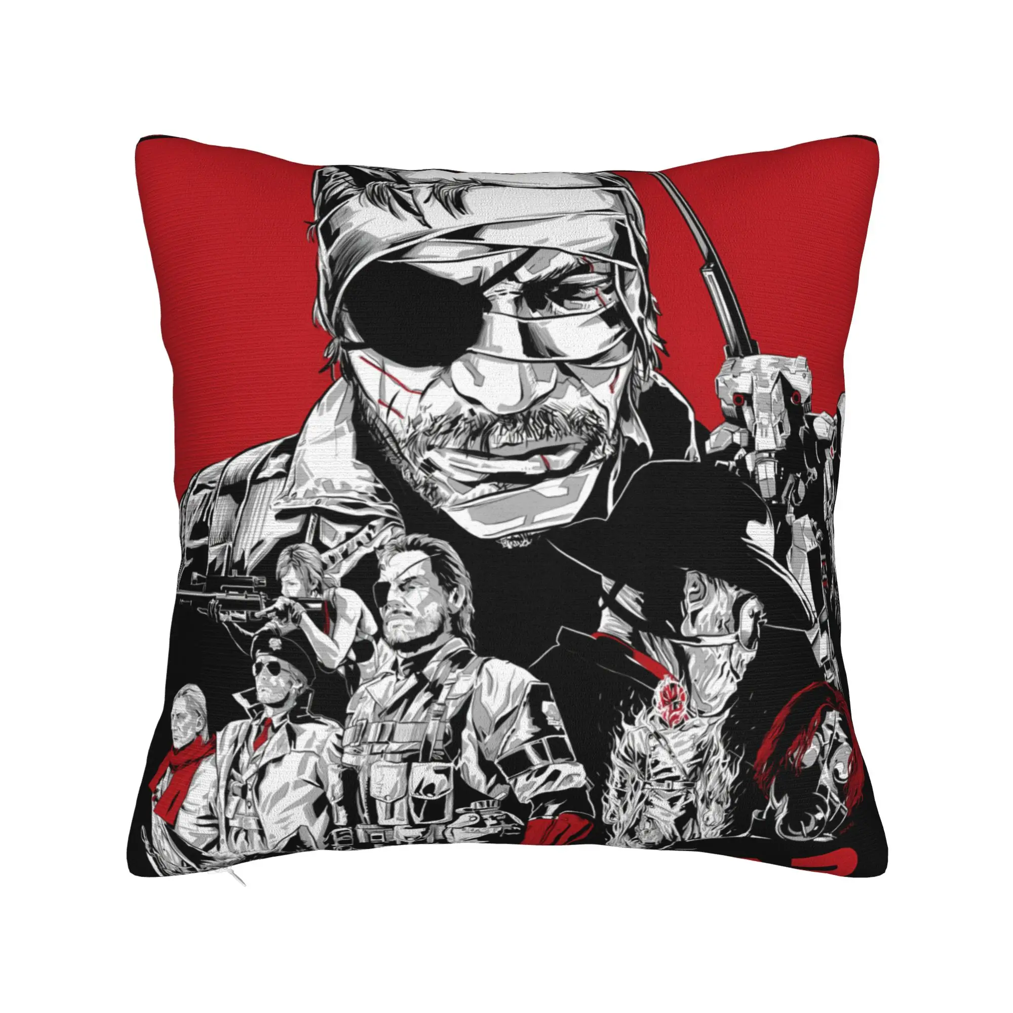Pillow Cover Metal Gear Solid Game  Kawaii Pillow Case For Living Room Chair Pillowcases