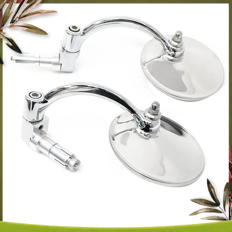 

AB98-Зеркало заднего вида для мотоцикла, круглое зеркало с изогнутой планкой, универсальное зеркало на руль, отражающее зеркало, принадлежности для мотоциклов