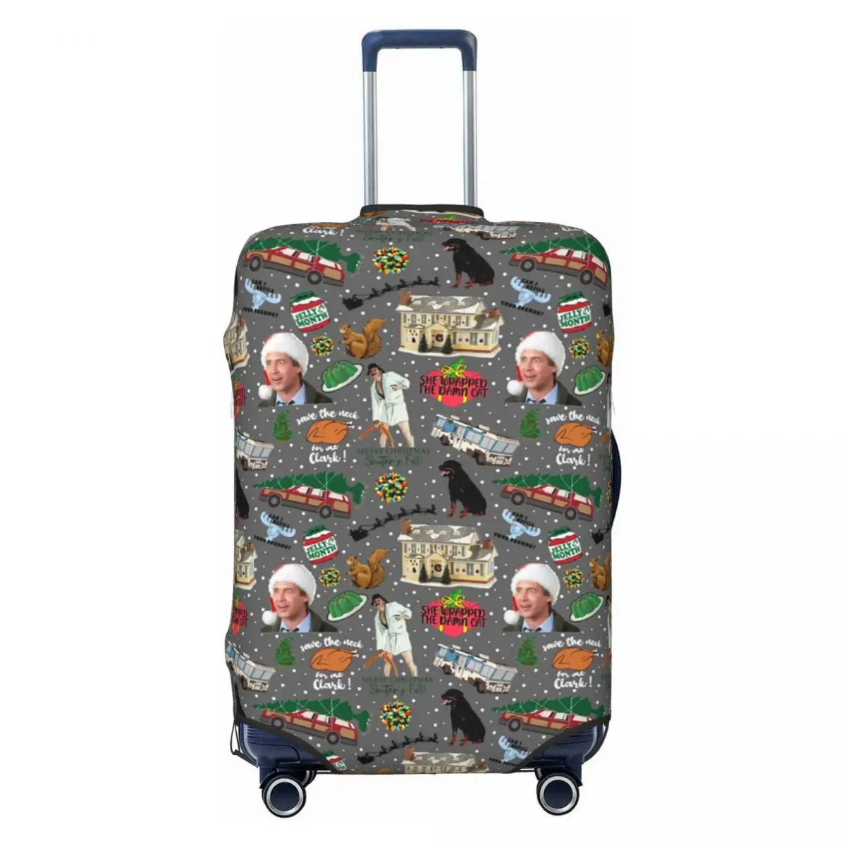 مخصص الوطنية لامبون عيد الميلاد عطلة الأمتعة غطاء لطيف حقيبة حامي يغطي دعوى لمدة 18-32 بوصة #1