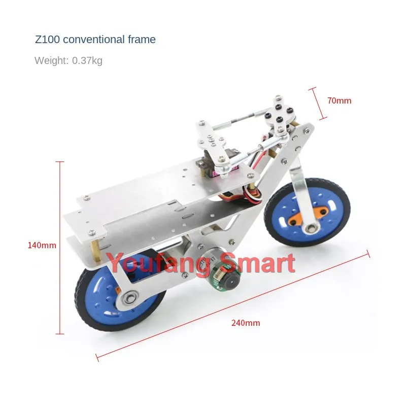 Self-Balancing Metal CNC Machined Mini Bike For Arduino Robot Car with IOS-APP Control RC Tank Metal Motorcycle UNO Kit