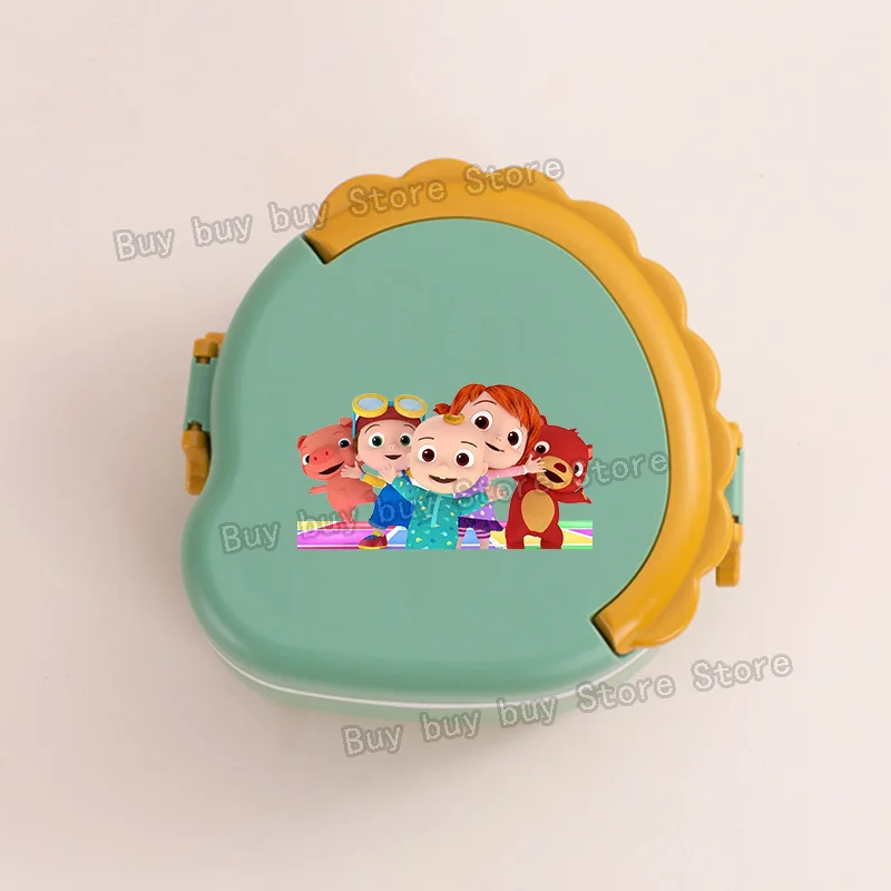 Cocomelons 도시락 상자 귀여운 만화 휴대용 도시락 상자 전자 레인지 식품 보관 식사 상자 학교 학생 어린이 저녁 식사 용기