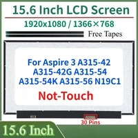 Pantalla LCD de 15,6 pulgadas para Aspire A315-42 EX215-51G A315-54 A315-54K A315-56 N19C1, Panel de matriz de pantalla no táctil eDP de 30 pines