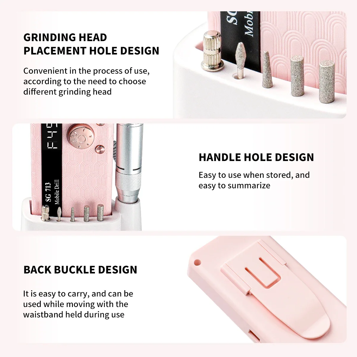 Perceuse à ongles Rechargeable 35000/45000 tr/min, Machine professionnelle, lime de manucure électrique Portable pour vernis Gel, enlever le meulage