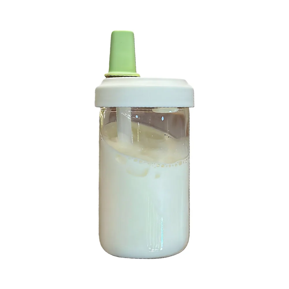 Clear 500ml Drinkware with Permanent Straw and Locking Cap for Bubble Tea Coffee for Personal or Family Use Clear