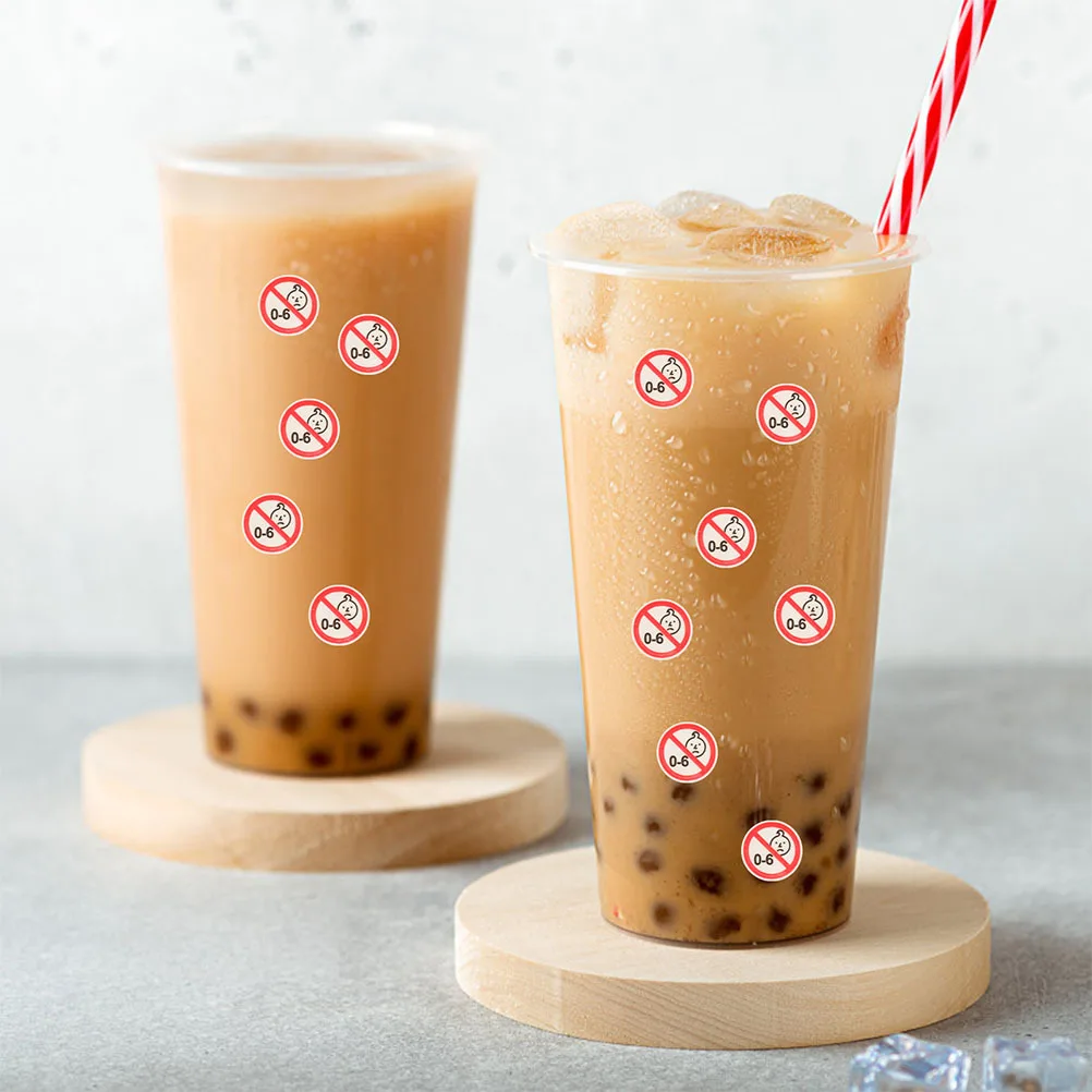 

500Pcs Self Adhesive Safety Warning Labels Clear Prohibition Stickers for Items Strong Hold Non Fading Decals for Home