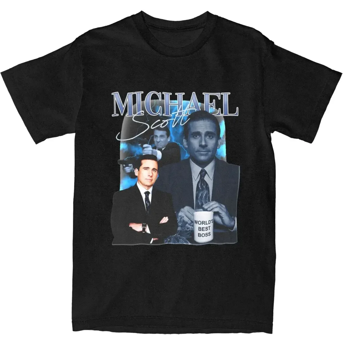 Футболка мужская в стиле Харадзюку 90-х, тенниска Майкла Скотта, Винтажная летняя майка, хлопковая майка классического дизайна, подарок на день рождения