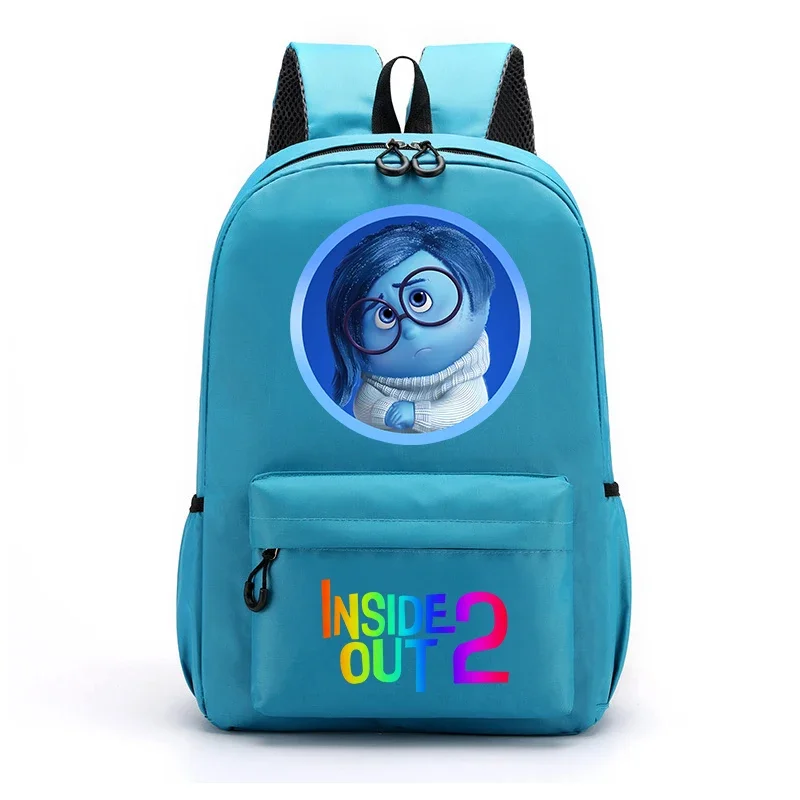 Inside Out 2 Children Backpack Anxiety Anger Joy Primary School Bag Disney Cartoon Movie Trend Schoolbags Girl Boy Birthday Gift