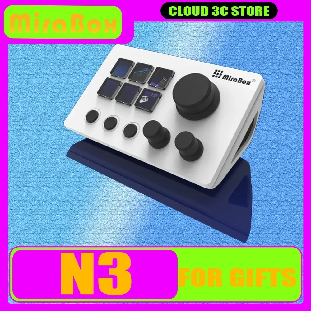 Mirabox N3 Streamdeck Keypad Knob Macro Mini Keyboard Screen Visual Desktop Console Customization Desktop Computer Gifts