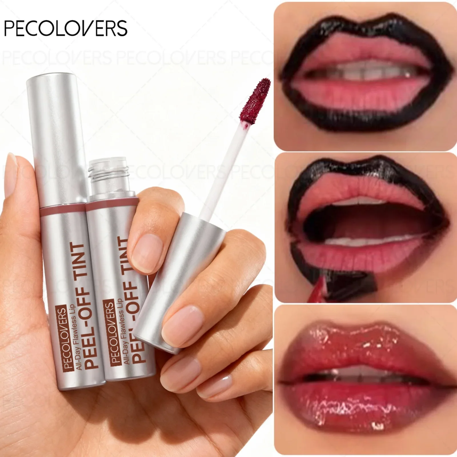 1PC Peel-off Lip Liner Lip Glaze-Long-lasting Waterproof Non-stick Cup, Matte Makeup Effect, Create Three-dimensional Lip Shape
