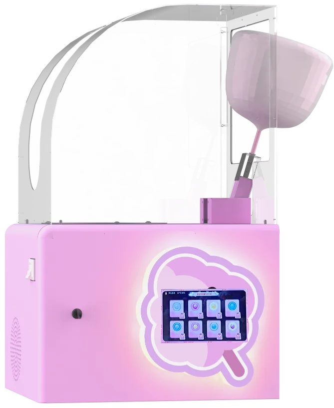 Semi-Automatic Commercial Cotton Candy Maker Unmanned Eleven Vending Machine Small Commercial Candy Floss Machine