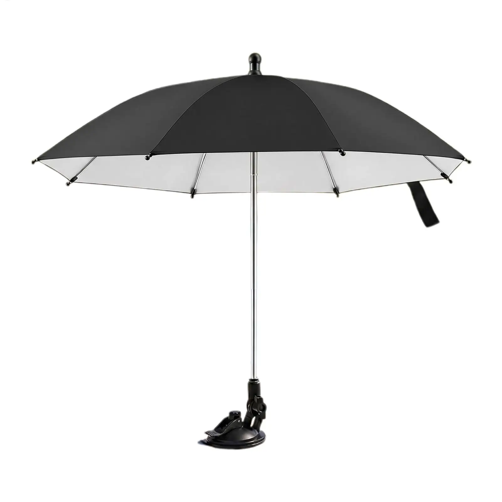 Table Top Umbrella w/Suction Cup Base, Portable Adjustable Sun Shade for Drinks, UV Protection Mini Parasol for Beach Patio Trip