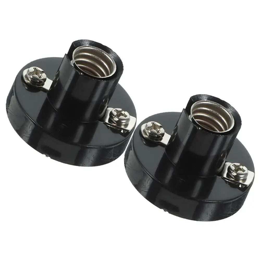 

2Pcs Flat Head Lamp Socket Screw Base Accessories Light Bulb Fixture Suitable Home Office Commercial Spaces
