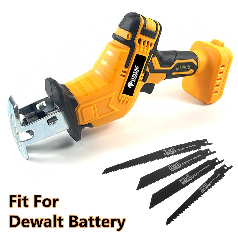 Cordless Reciprocating Saw For Dewalt 18V 20V Battery Electric Cutting Saber Saw Wood Metal Pipe Cutting Power Tools(No Battery)