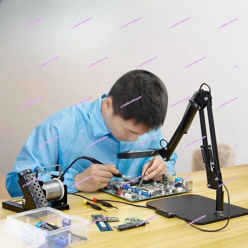 

Dimmable HD Desktop Magnifier with Stand for Electronics Repair