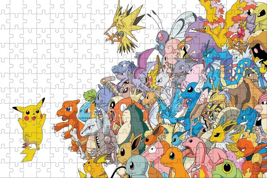 Pokemon Pikachu Jigsaw Puzzles Japanese Anime 300/500/1000 Pieces Paper Puzzle Picture Educational Toys for Adults Children