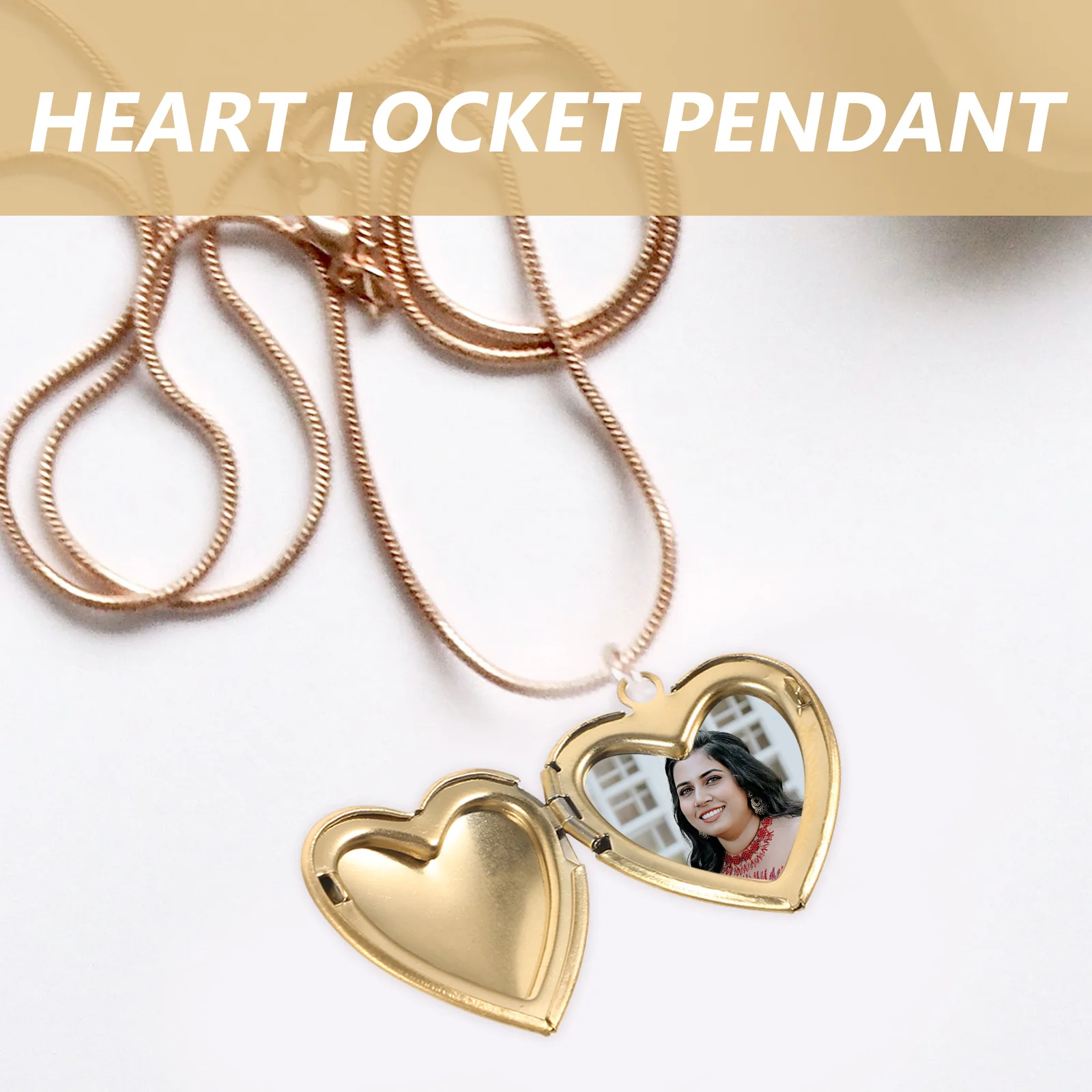 Heart Photo Locket Charm Stainless Steel Small Compact Pendant for DIY Jewelry Making Necklace Craft Gift Locket Charms
