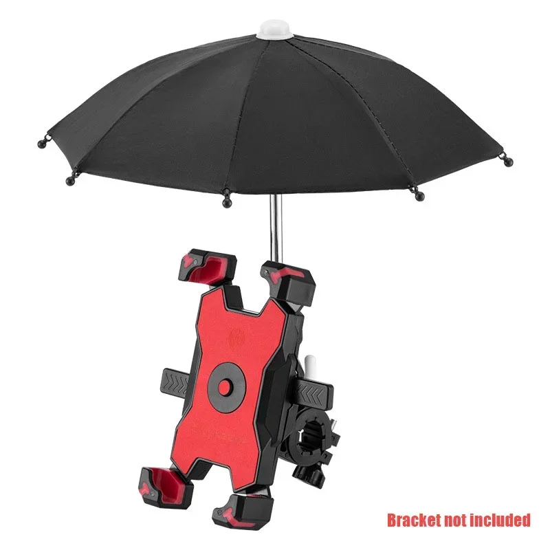 Mobile Phone Holder Umbrella Mini Sun Shade Outdoor Cycling Motorcycle Bike Mobile Phone Stand Rain Resistant Umbrella Sunshade