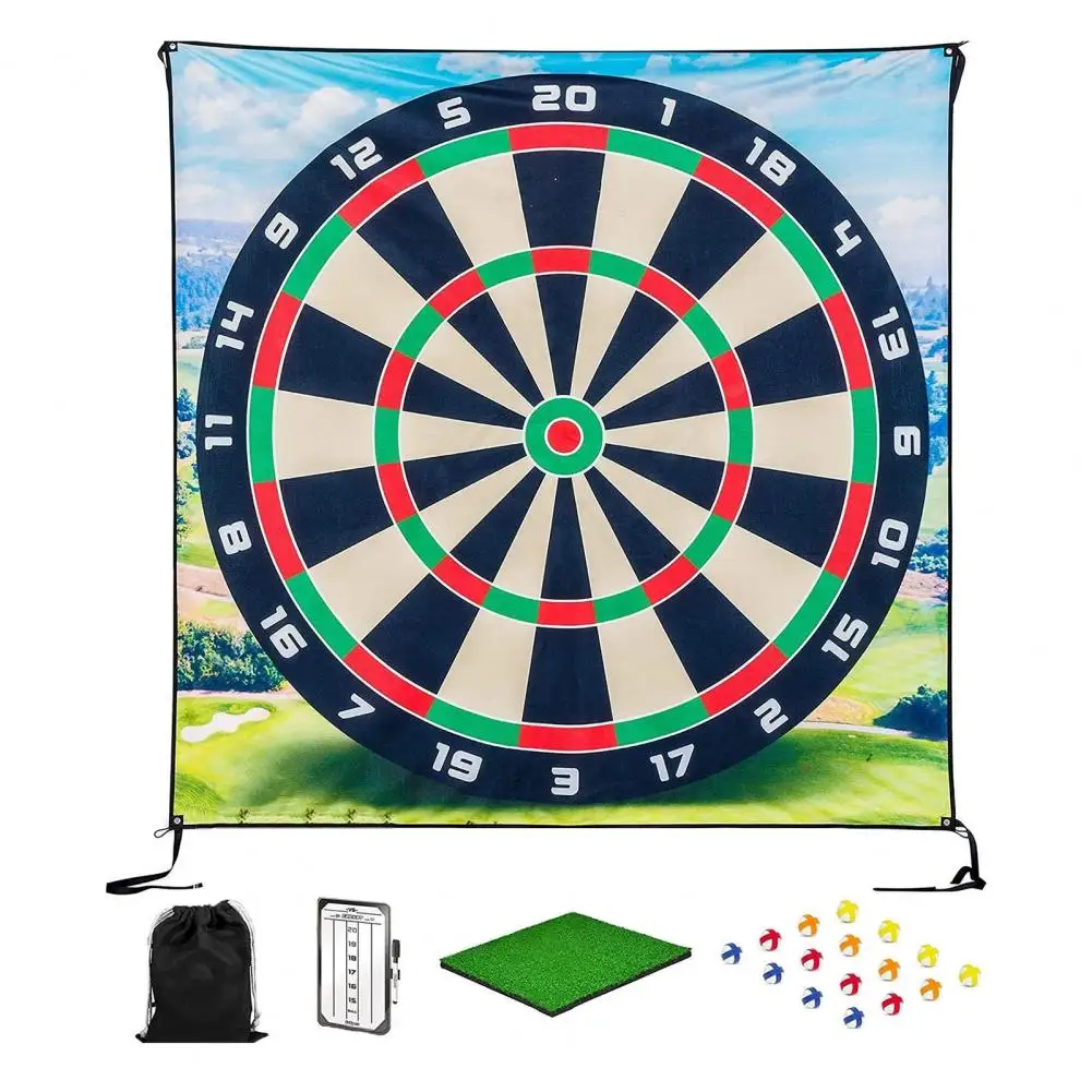 Indoor Golf Mat Golf Game Set Golf Chipping Game Set with Dart Pattern Mat 16 Balls for Indoor Outdoor Training Office for Play