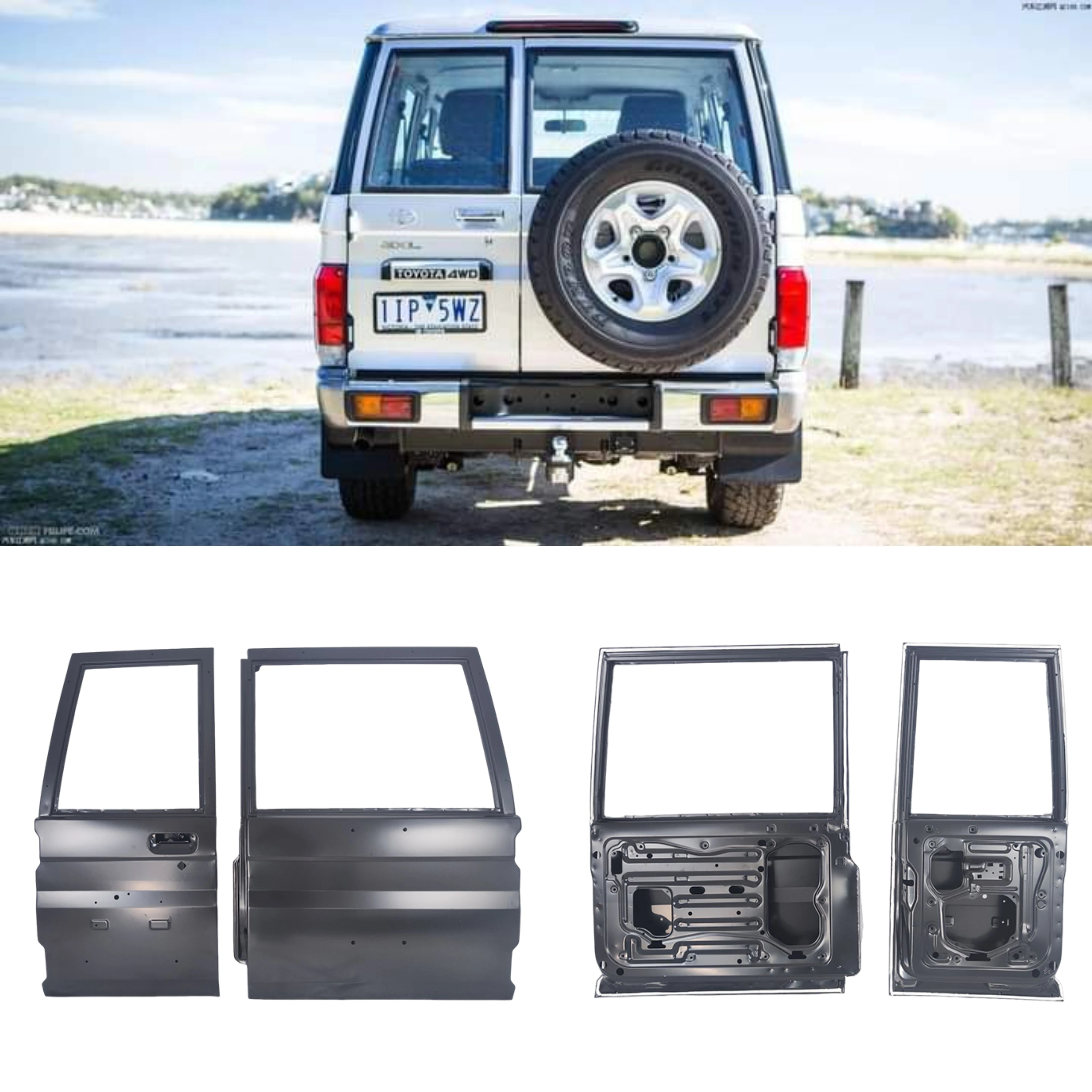 

Hot Sale Aftermarket replacement back door tail gate rear door for LAND CRUISER hzj70 FZJ70 GRJ70 VDJ70 FJ79 FJ76