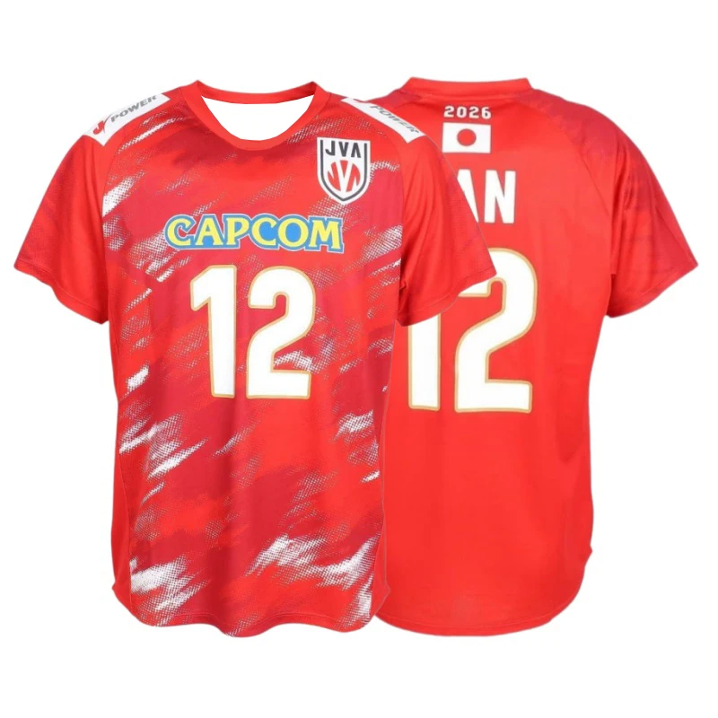 Neues japanisches Volleyball-Trikot Nr. 12 mit Aufdruck, kurzärmelig, schnell trocknend, sportliches T-Shirt, Training, Freizeit, Street-Top, passend für die Familie, Y2K – Detail 4