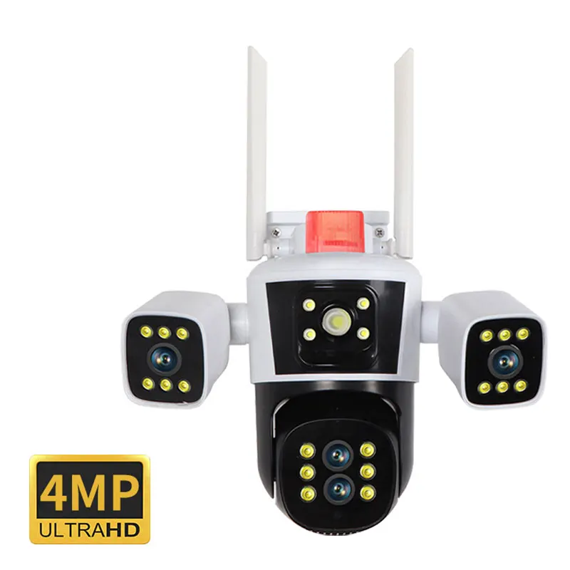 Cámara domo PTZ IP inalámbrica a todo Color, Monitor de bebé CCTV de seguridad para el hogar, 4 mp1440p, cuatro lentes, o-kam/IPC360HOME, detección humanoide AI