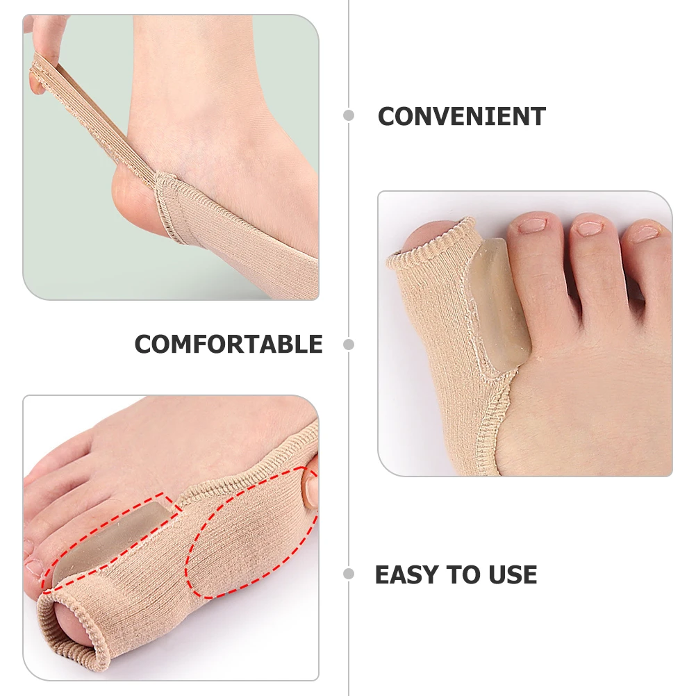

Toe Spreader Separator Khaki Big Toe Corrector Bunions Protector Foot Care Tools Bunion Splint Hammer Toes Straightener Soft