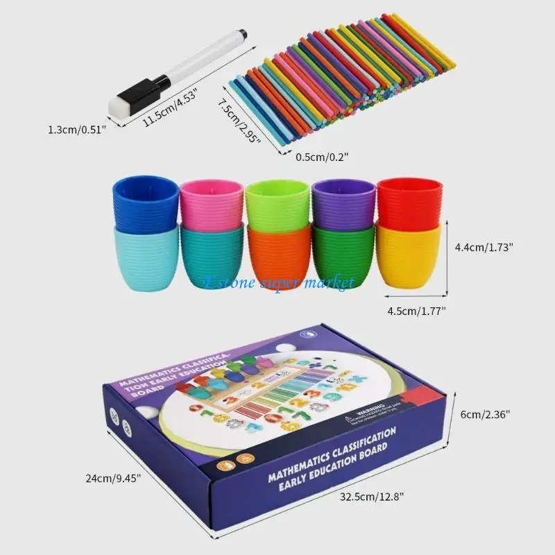 090B 子供番号学習色分類おもちゃ番号認知脳開発おもちゃ