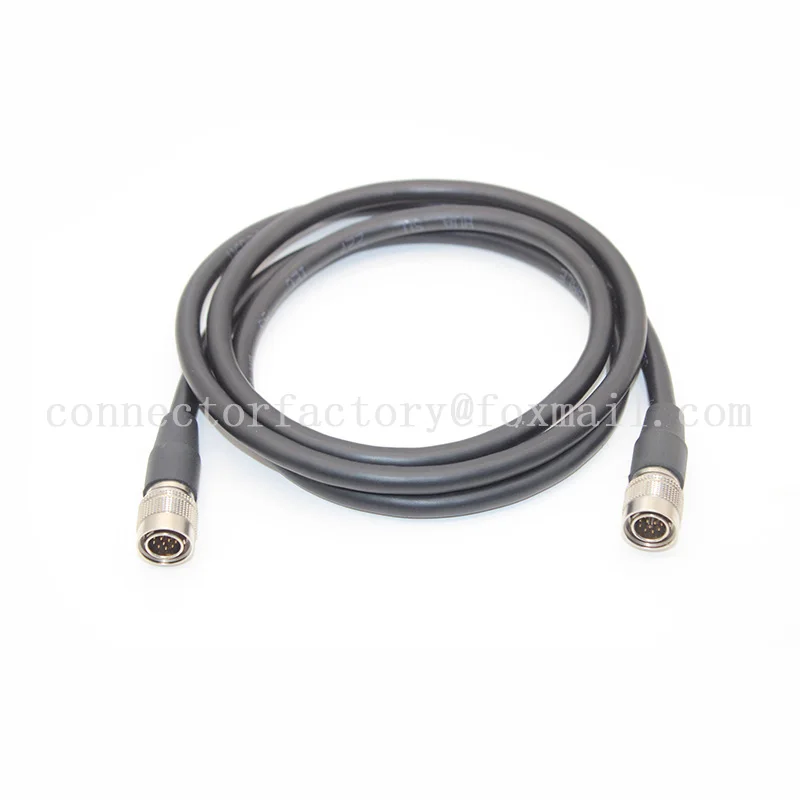 Hirose HR10A-7P-10P 4P 6S 10 12Pin Male to Female Plug Machine Vision Camera Analog Cable, Robotic Coupler CCD Camera Lens Cable