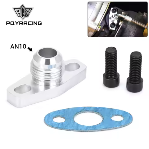 PQY - Turbo Oil Return/Drain Flange Adapter AN10 FOR TURBO GT28 GT30 GT35 T25 PQY-OFG34