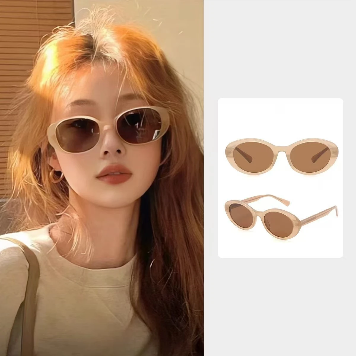 

Korean Style Cat Eye Sunglasses Woman Ultraviolet-Proof Fashion Sunglasses Classic Shades UV400 Protection Eyewear High-Quality