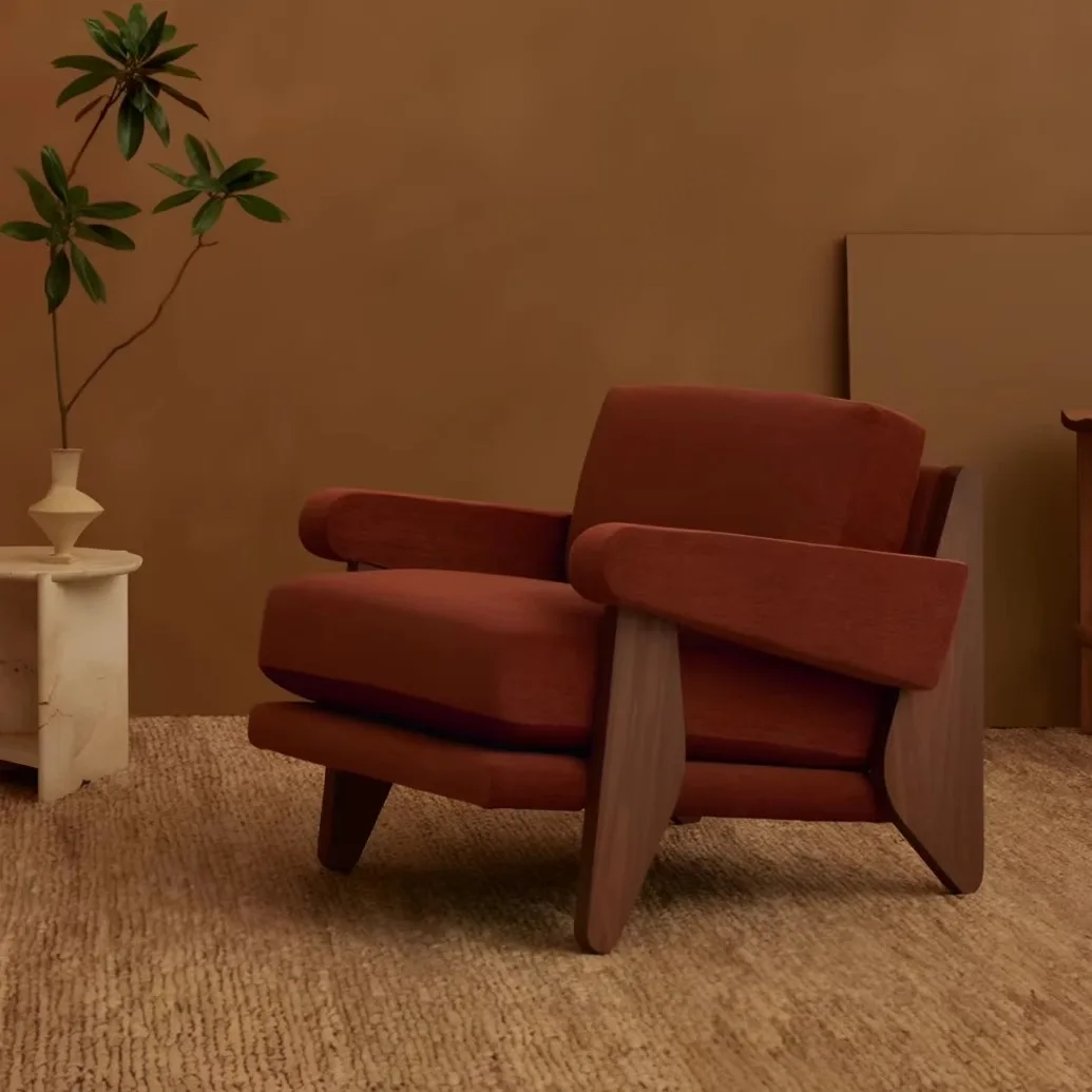 

Диван из массива дерева, тканевый диван, одноместное кресло для отдыха