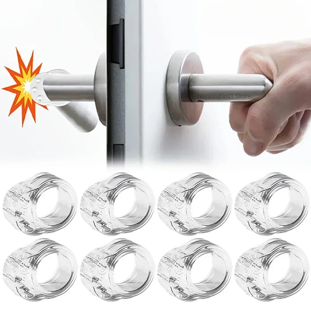 

House Door Stop Silicone Door Stopper Wall Protector Silicone Rubber Pads Stops Handle Bumper Hardware Home Stoppper Improvement