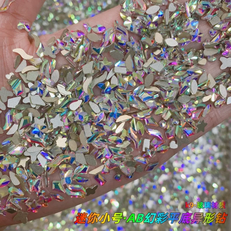 1440pcs Nail Art Glass 3D Randon Design Charms Crystal Rhinesotnes For DIY Jewelry Gems Nail Decoration Accessories Supplies