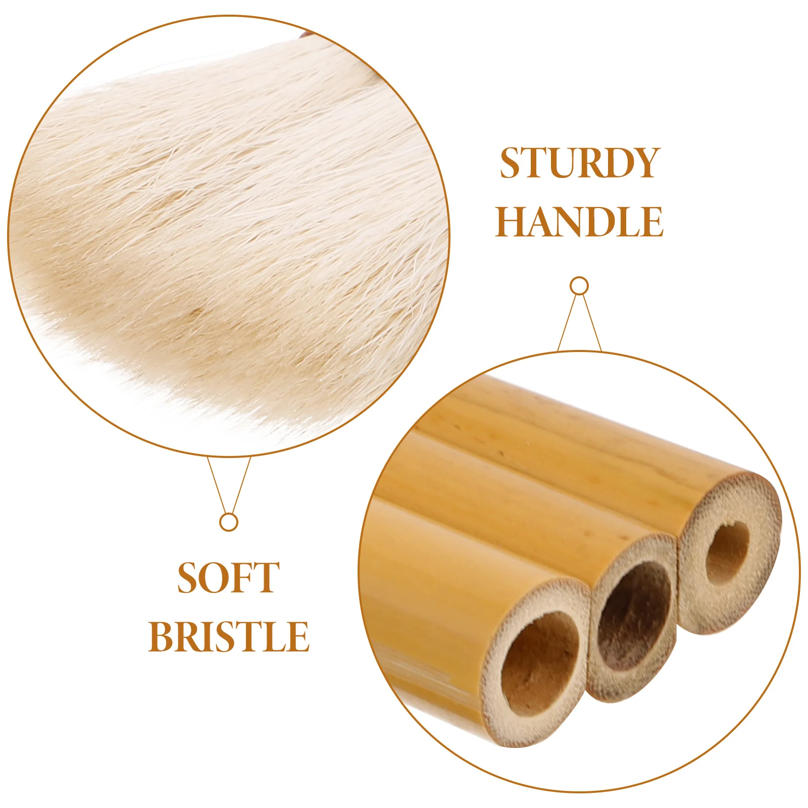 

Wool Paint Brush Wood Handle Multi-Purpose for Watercolor Painting Wall Drawing Artistic Durable Painting Brush