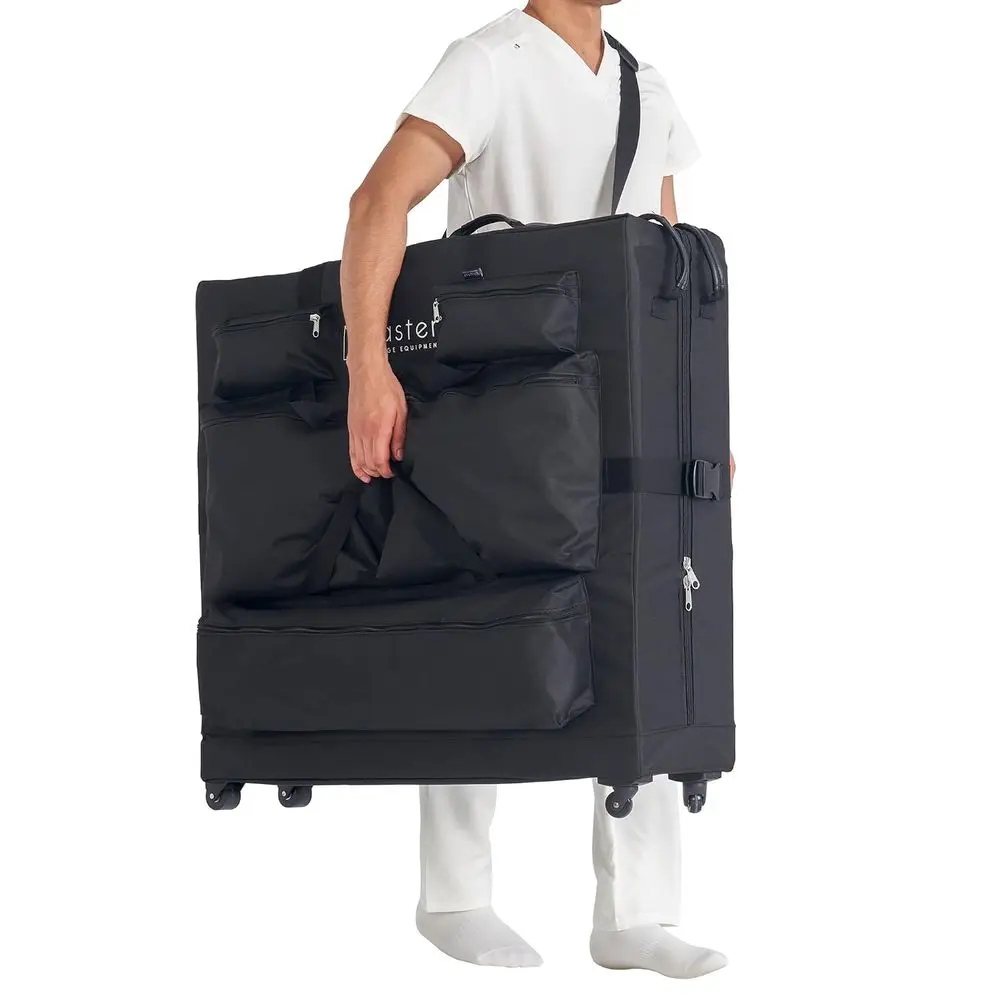 Unil Size Wheeled Massage Table Carry Case with Wheels, Oversized Carrying Bag or oldable Massage Bed with Cast-its 27” to 32” W