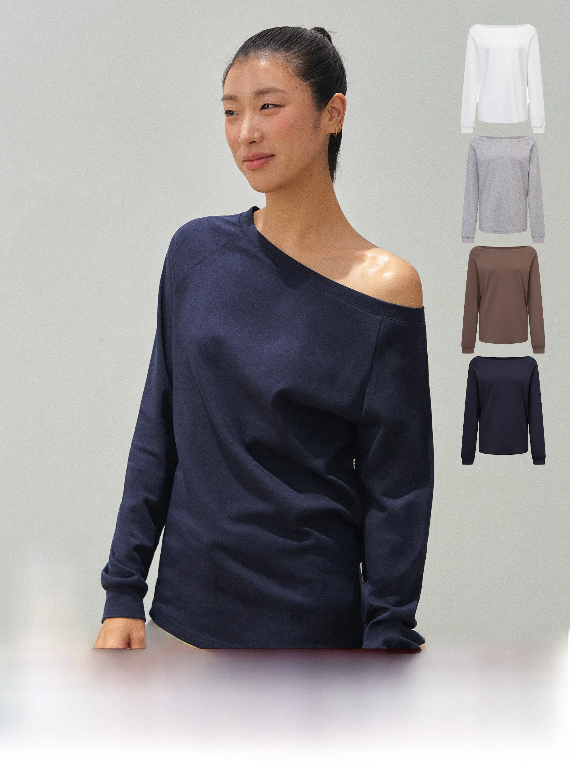 

Ariseism American Sle Vintage Loose oulder Long Sve Women's T-irt Autumn New Faion Slim Fit Top Street Sle Pure ...